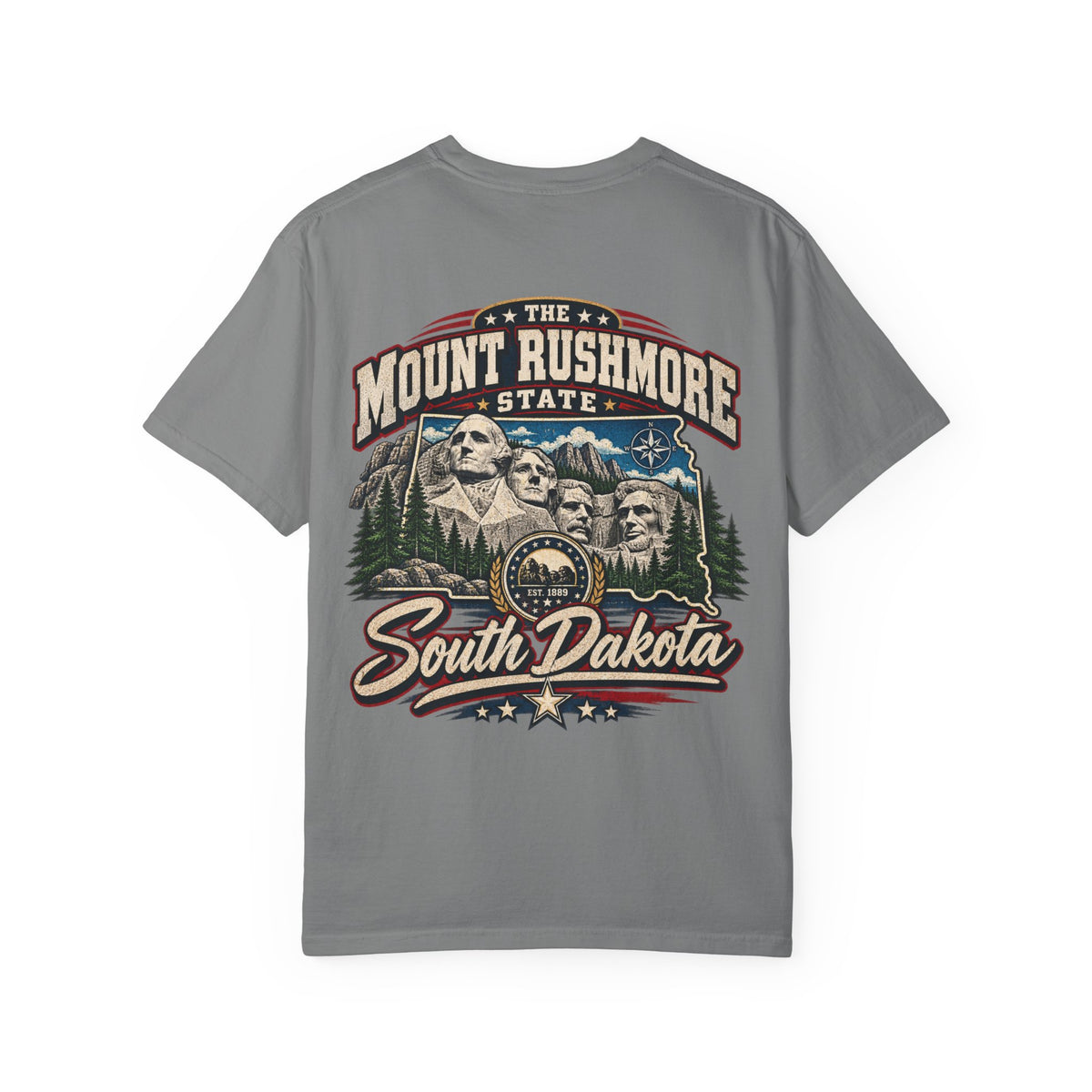 South Dakota Mount Rushmore State Unisex Comfort Color 1717 Streetwear Graphic Tee