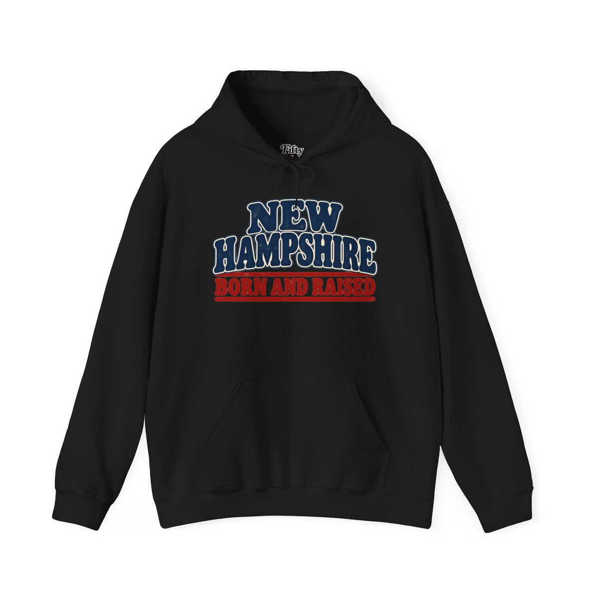 New Hampshire Born and Raised Retro 1970s New England Unisex Hoodie Graphic