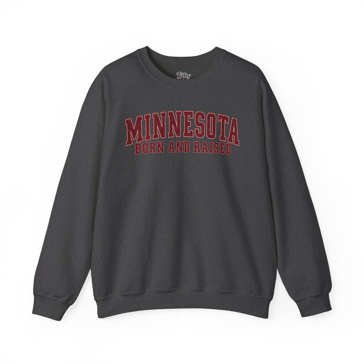 Minnesota Born and Raised Vintage Collegiate Unisex Sweatshirt Graphic
