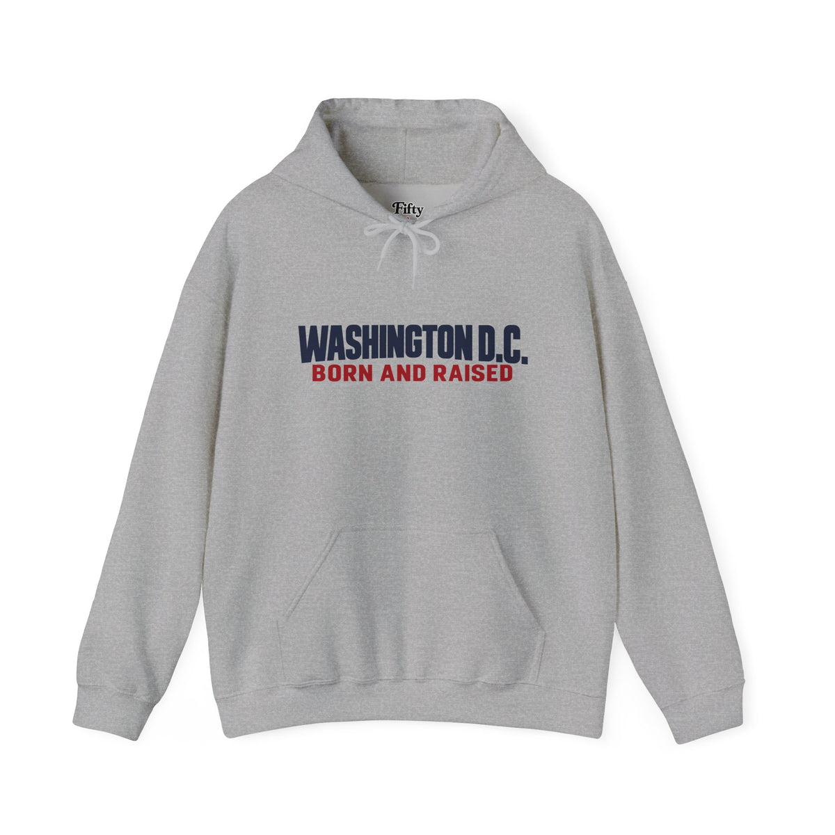 Washington DC Born and Raised Minimal Modern Unisex Hoodie Graphic