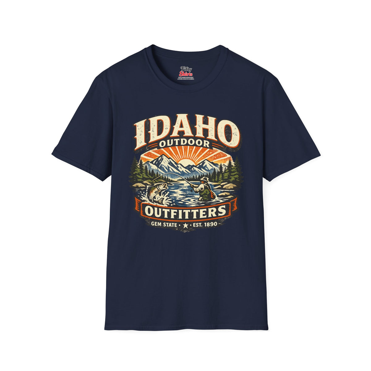 Idaho Outdoor Outfitters Unisex Softstyle T Shirt State Pride Graphic Tee Collections FS03