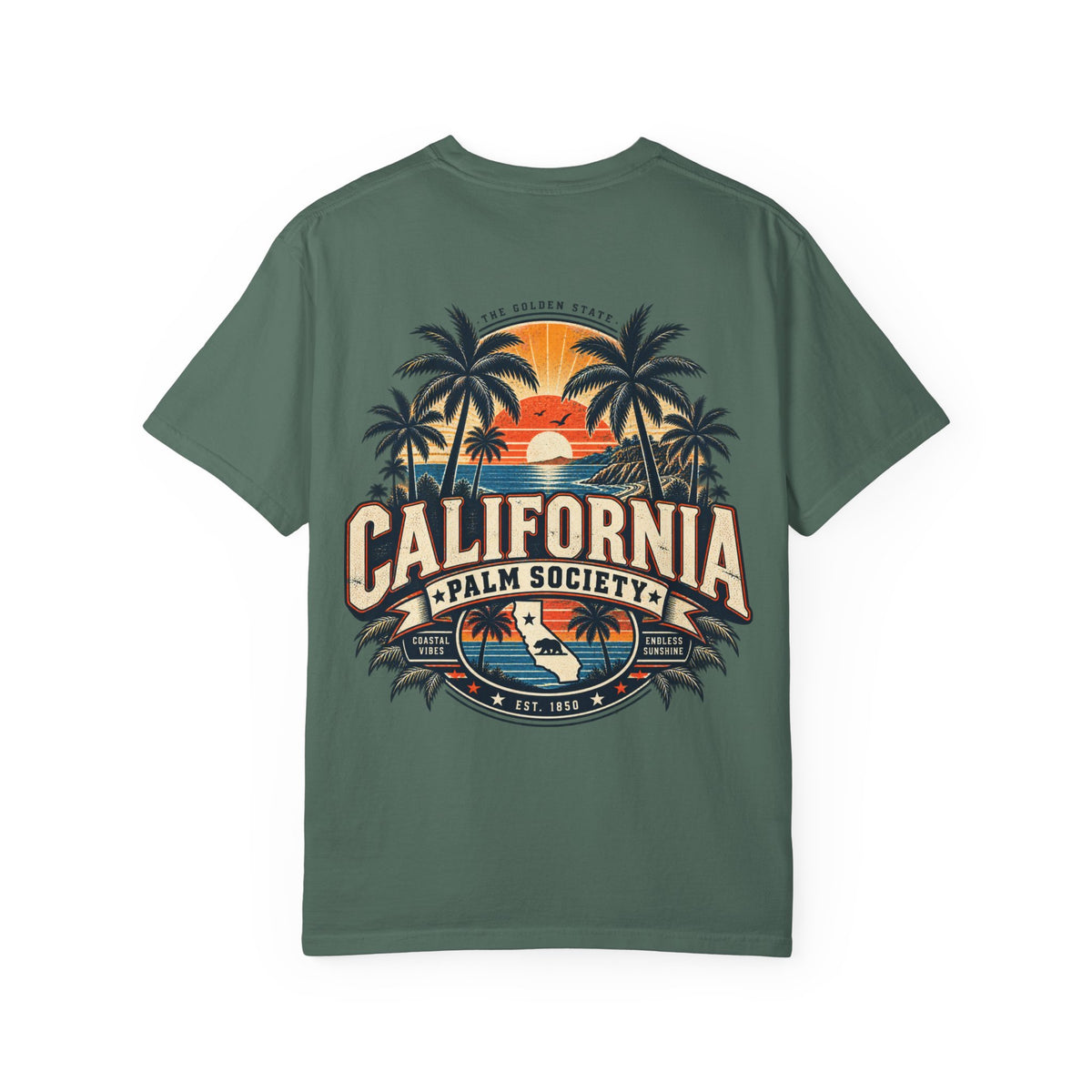 California Palm Society Unisex Comfort Color 1717 Streetwear Graphic Tee