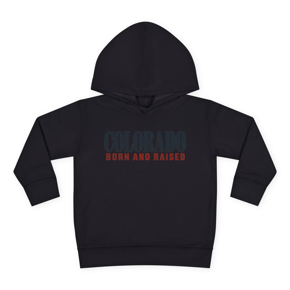 Colorado Born and Raised Premium Mountain Lifestyle Unisex Toddler Pullover Fleece Hoodie