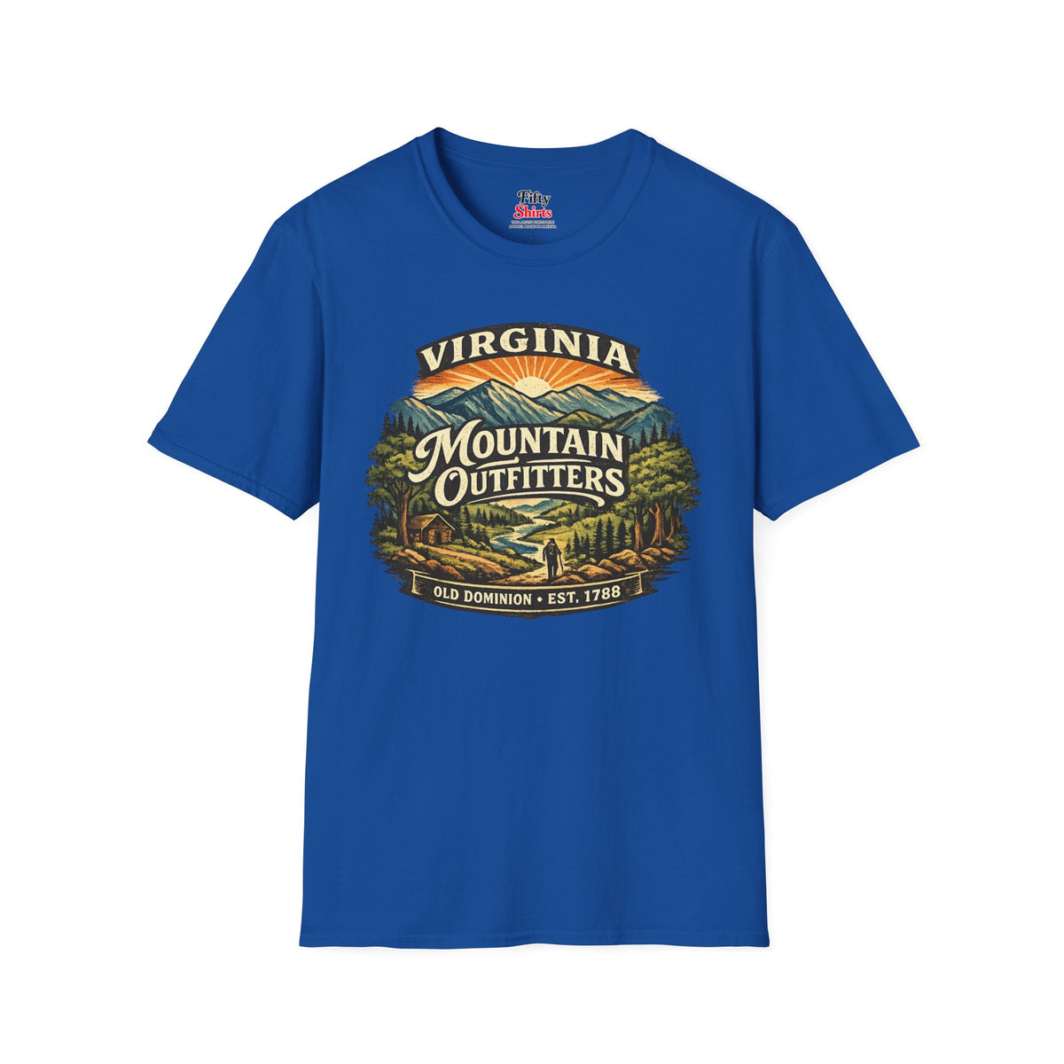 Virginia Mountain Outfitters Unisex Softstyle T Shirt State Pride Graphic Tee Collections FS03