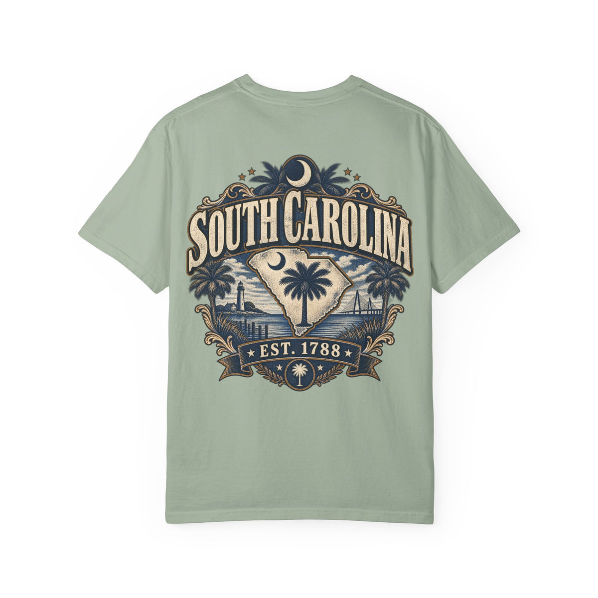 South Carolina Established 1788 Unisex Comfort Color 1717 Streetwear Graphic Tee