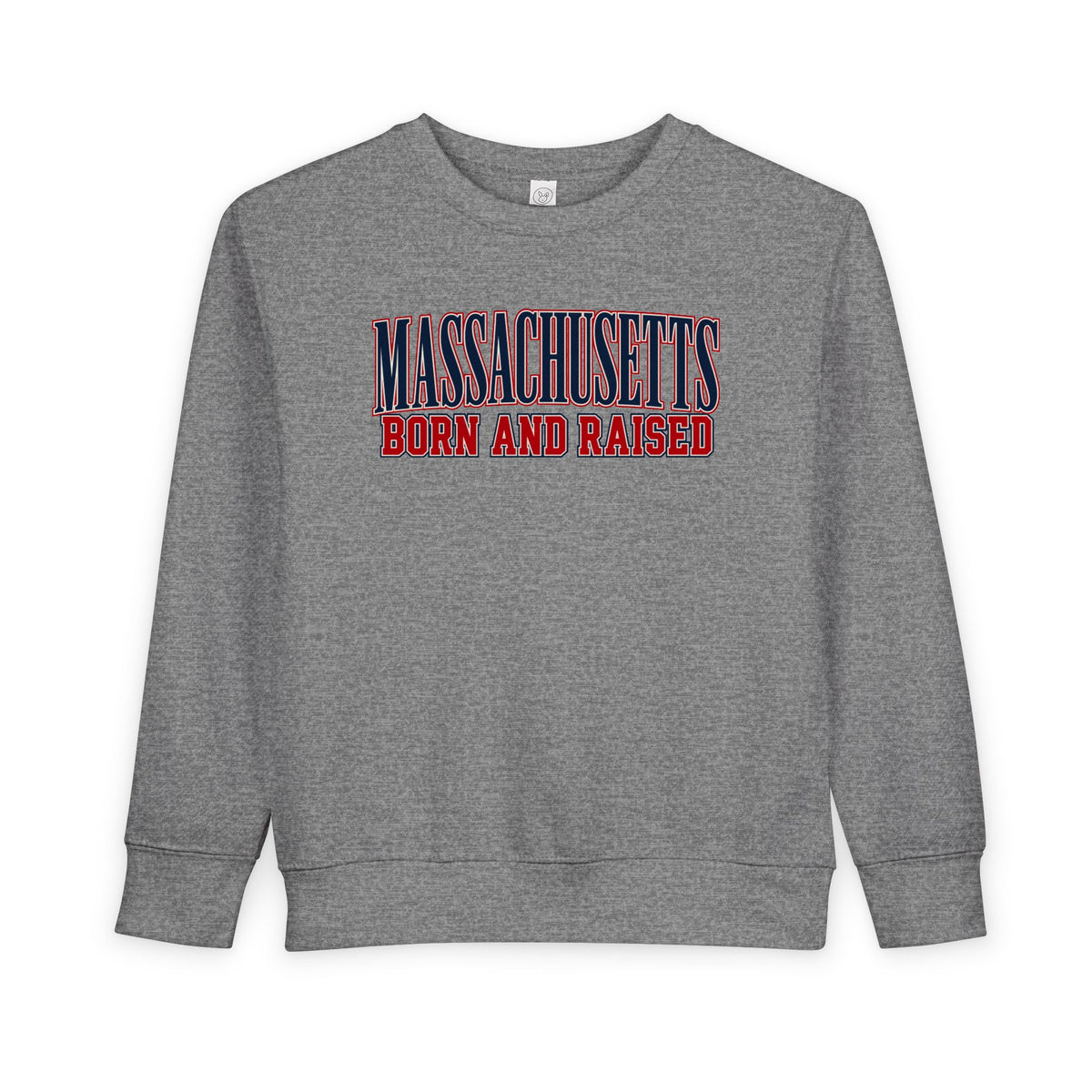 Massachusetts Born and Raised High-End Editorial Unisex Toddler Sweatshirt