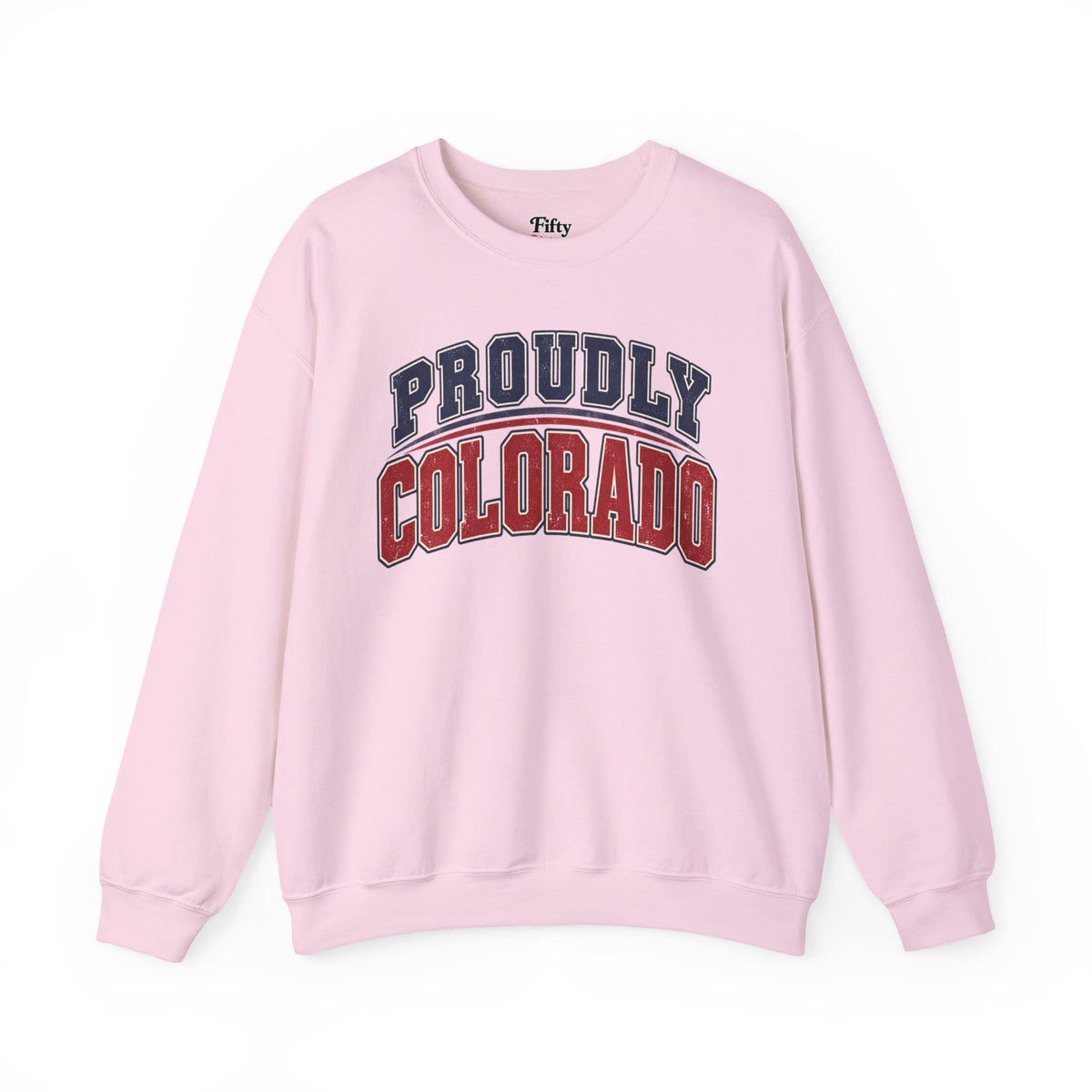 Proudly Colorado Unisex Crewneck Sweatshirt State Name Graphic