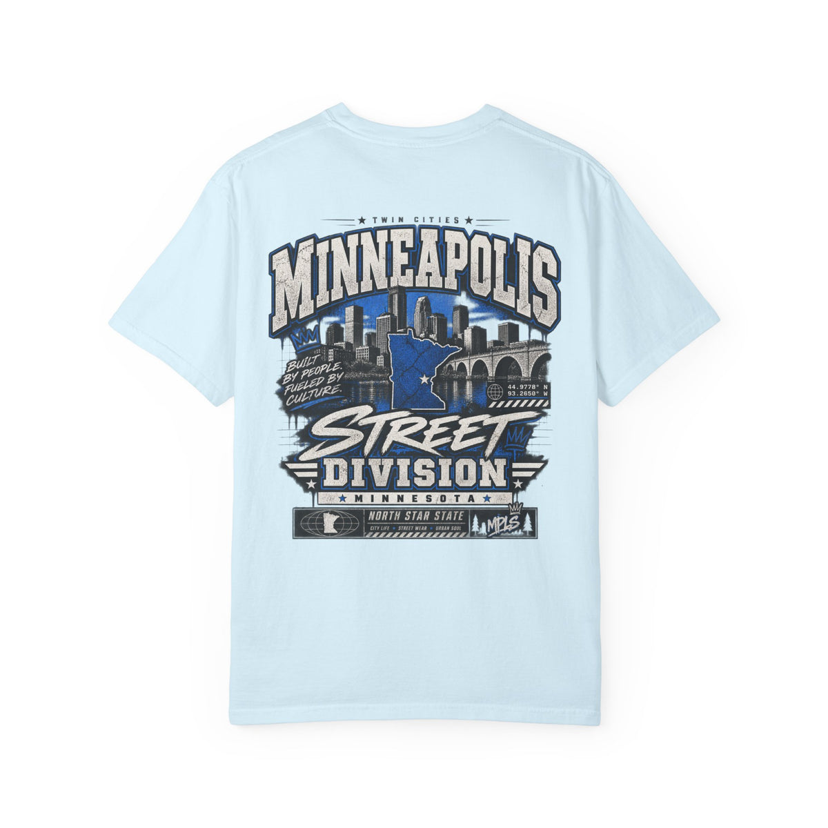 Minnesota Minneapolis Street Division Unisex Comfort Color 1717 Streetwear Graphic Tee