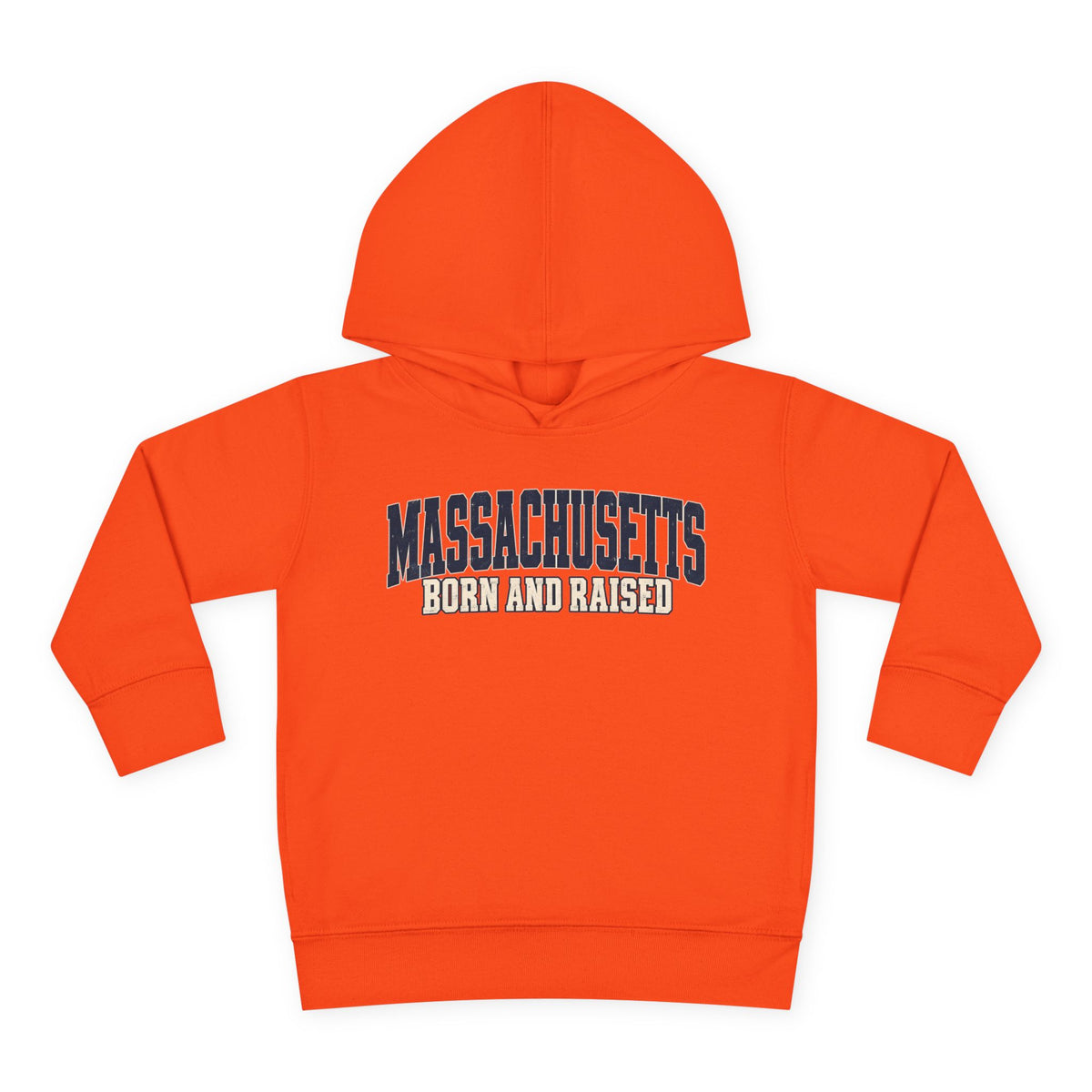 Massachusetts Born and Raised Rugged Heritage Unisex Toddler Pullover Fleece Hoodie