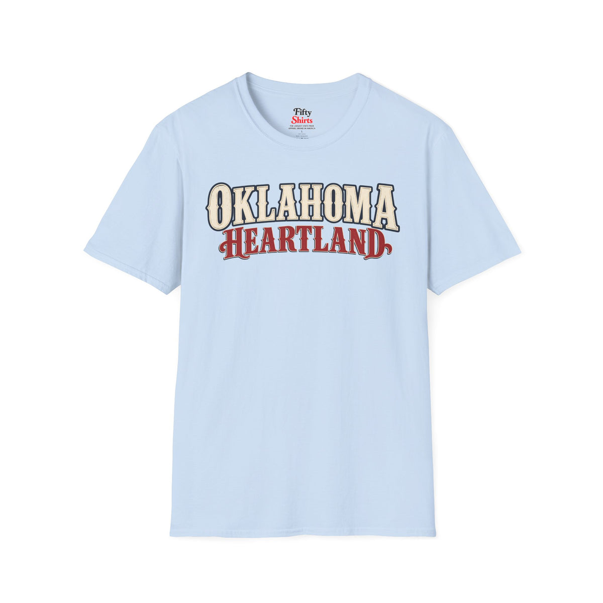 Oklahoma Heartland Unisex Softstyle T Shirt State Name Graphic Tee