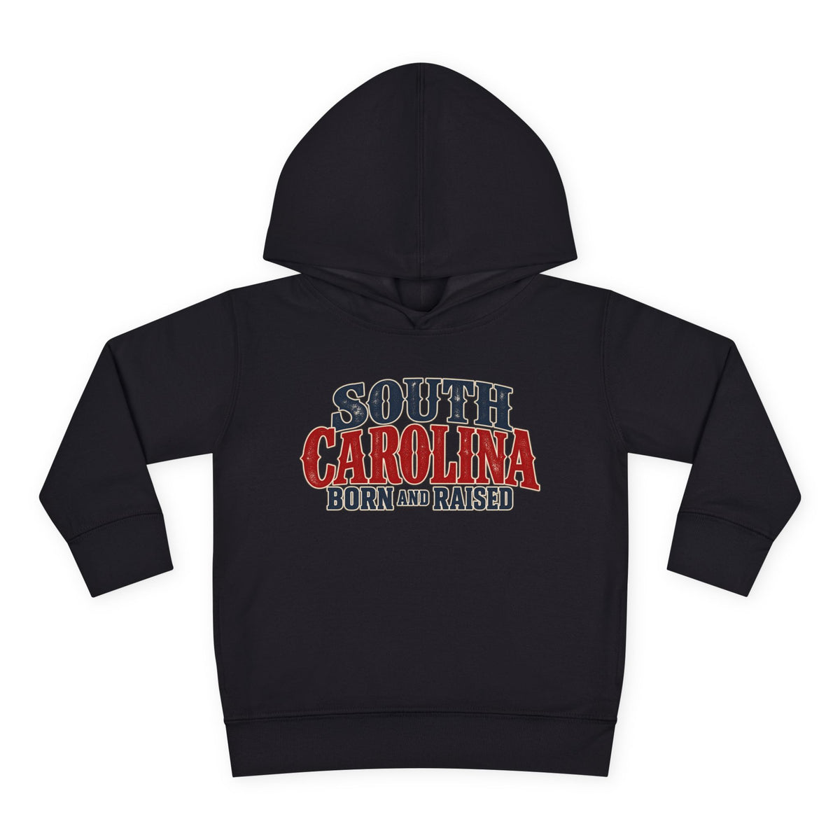 South Carolina Born and Raised Classic Southern Souvenir Unisex Toddler Pullover Fleece Hoodie