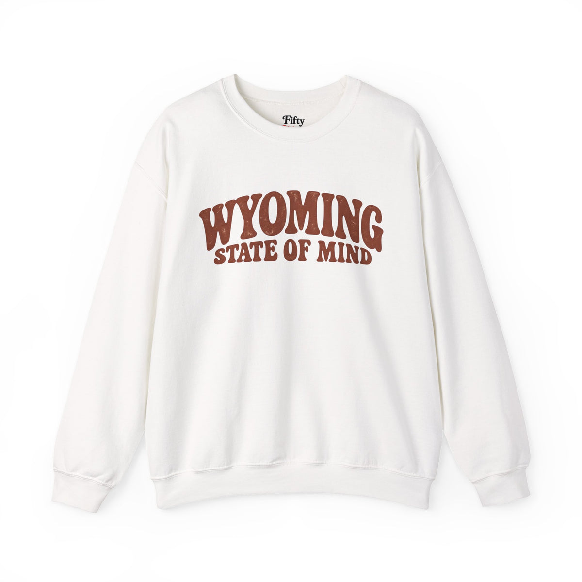 Wyoming State of Mind Unisex Crewneck Sweatshirt State Name Graphic
