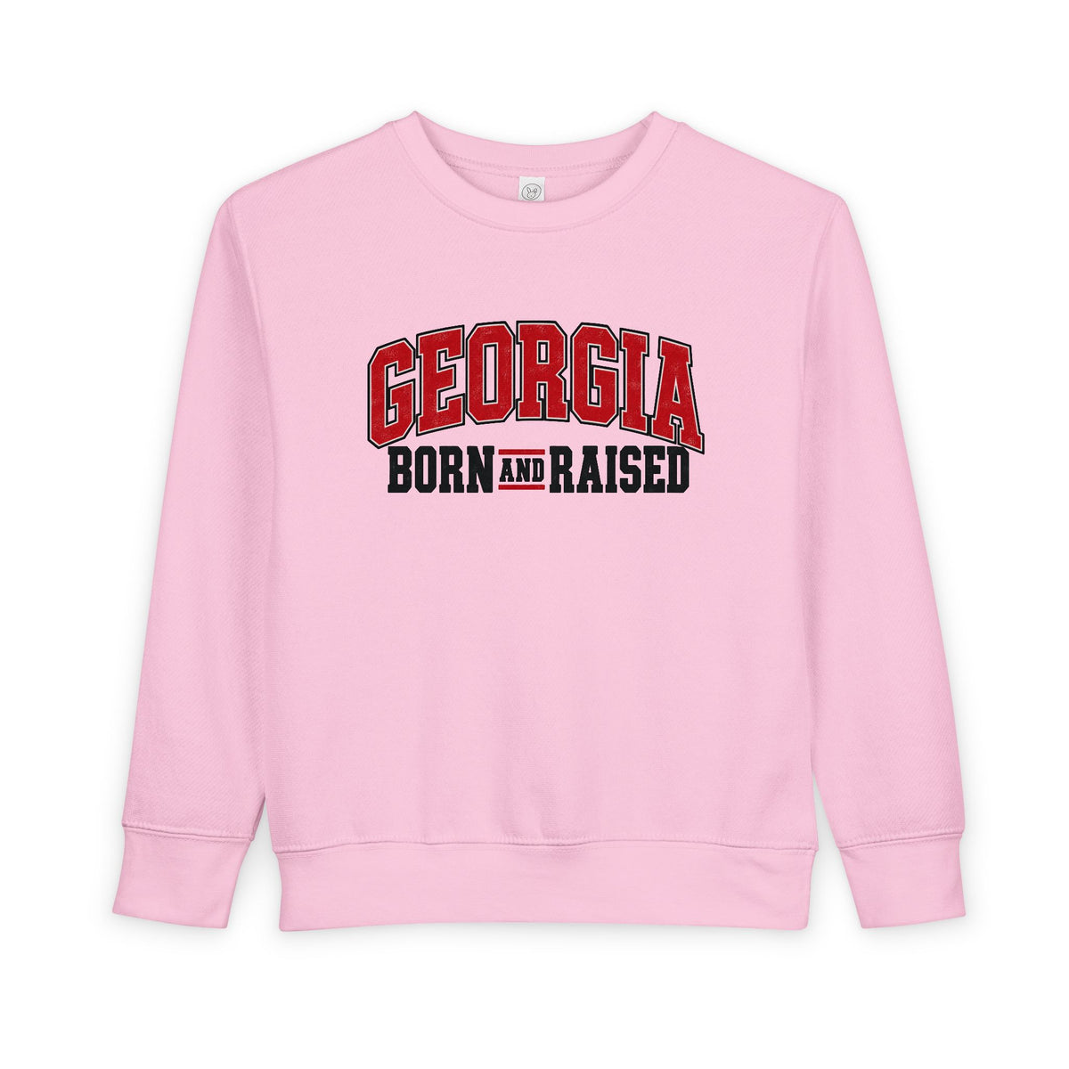 Georgia Born and Raised Old-School Athletic Unisex Toddler Sweatshirt