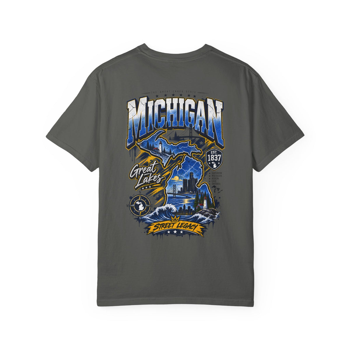 Michigan Street Legacy Unisex Comfort Color 1717 Streetwear Graphic Tee