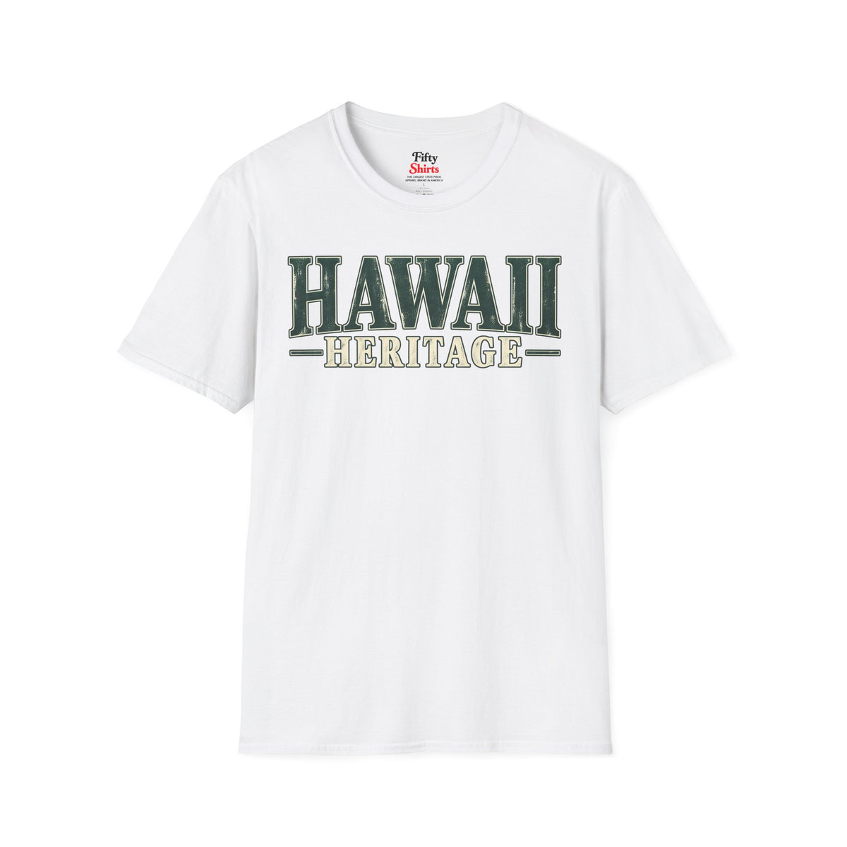 Hawaii Heritage Unisex Softstyle T Shirt State Name Graphic Tee