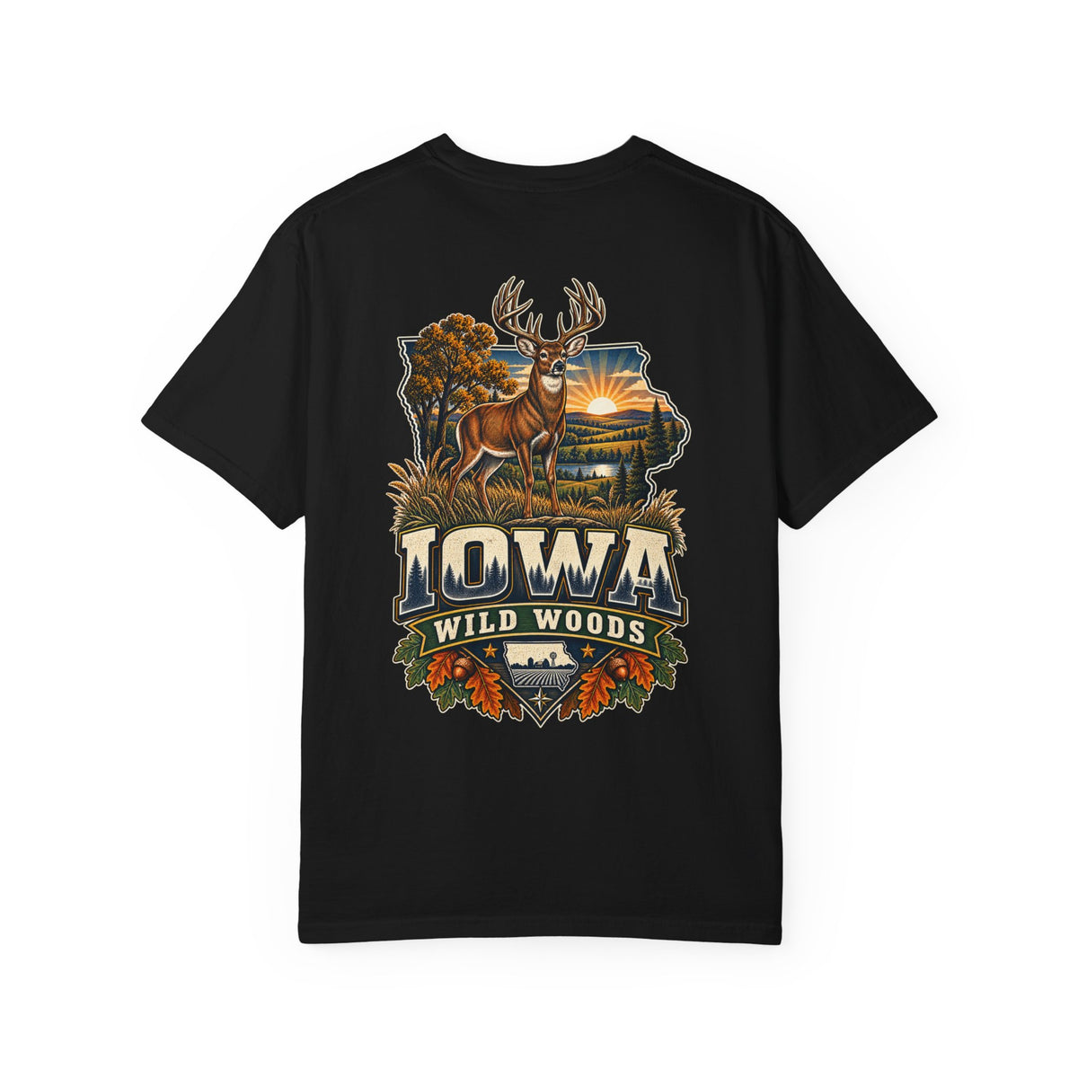 Iowa Wild Woods Unisex Comfort Color 1717 Streetwear Graphic Tee