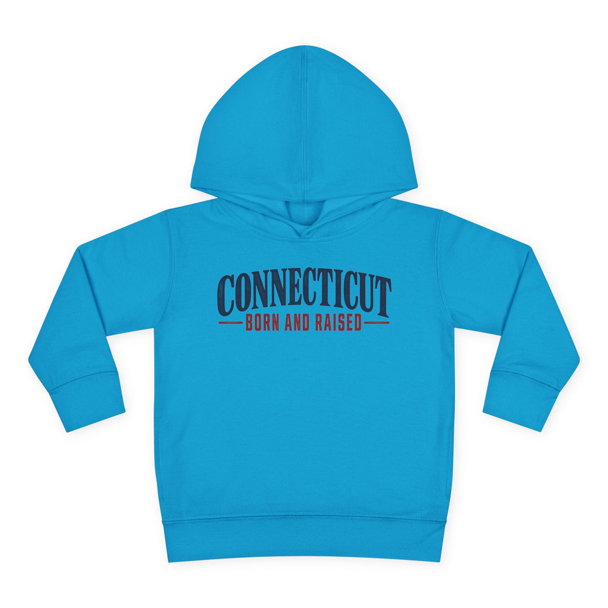 Connecticut Born and Raised Classic New England Unisex Toddler Pullover Fleece Hoodie