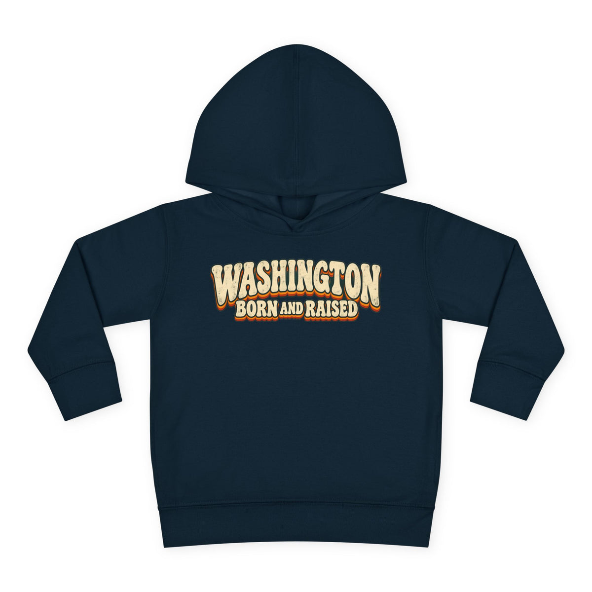 Washington Born and Raised Vintage 1970s Unisex Toddler Pullover Fleece Hoodie