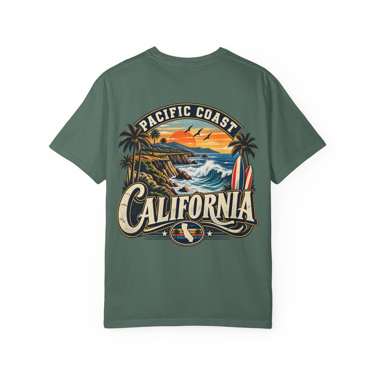 Pacific Coast California Unisex Comfort Color 1717 Streetwear Graphic Tee