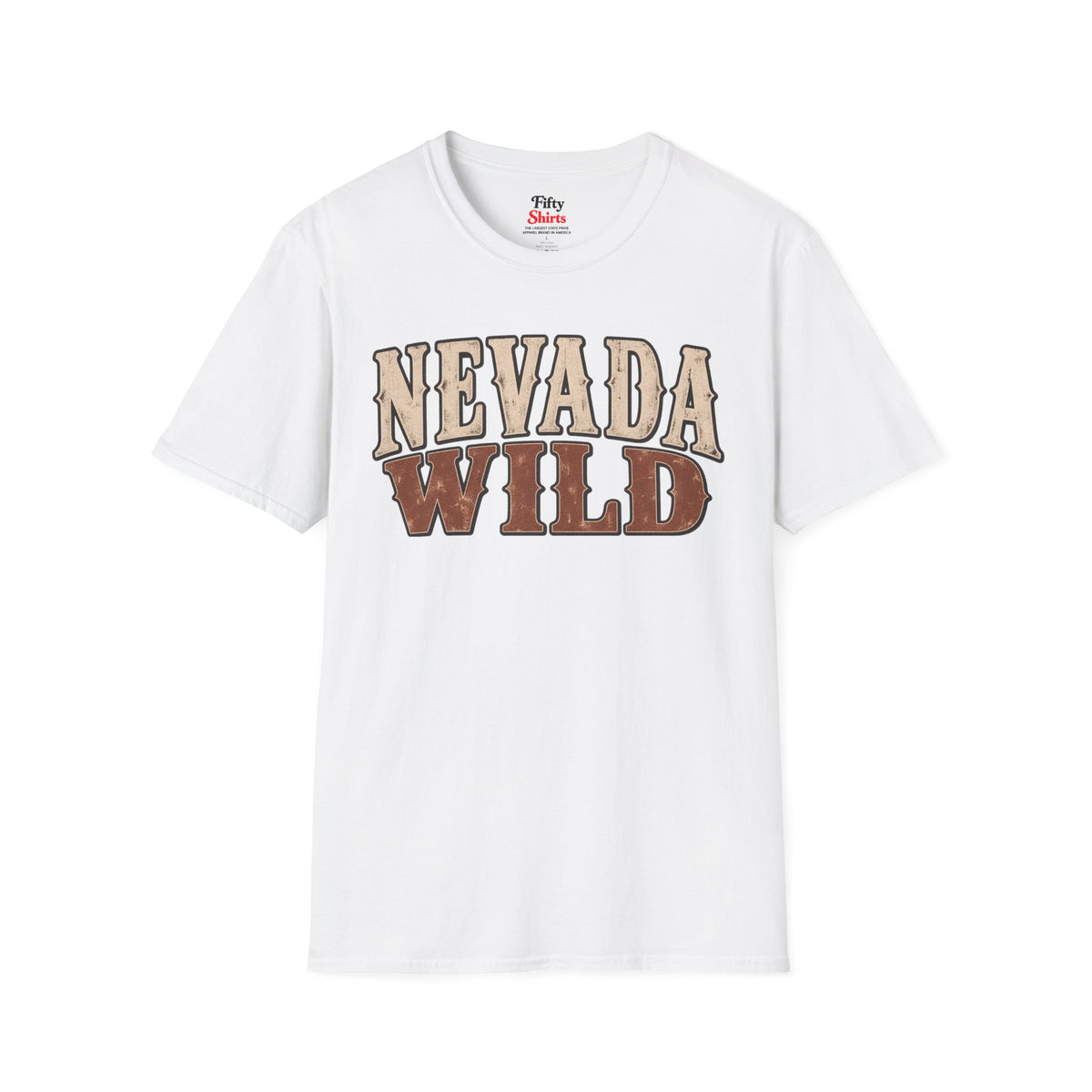 Nevada Wild Unisex Softstyle T Shirt State Name Graphic Tee