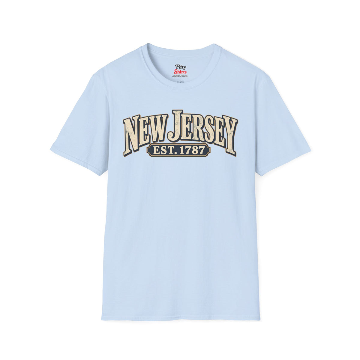 New Jersey Est 1787 Unisex Softstyle T Shirt State Name Graphic Tee
