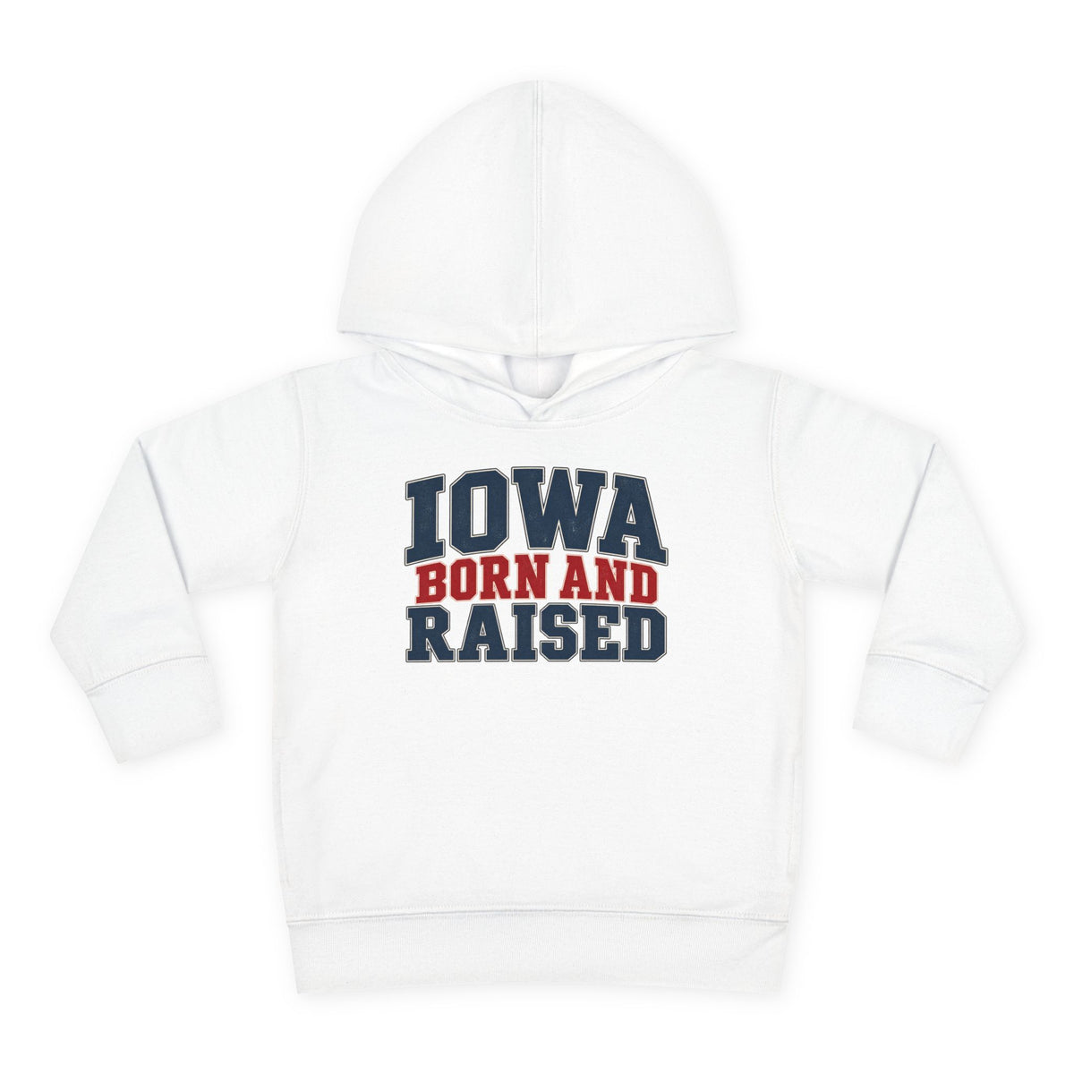 Iowa Born and Raised Classic Heritage Unisex Toddler Pullover Fleece Hoodie