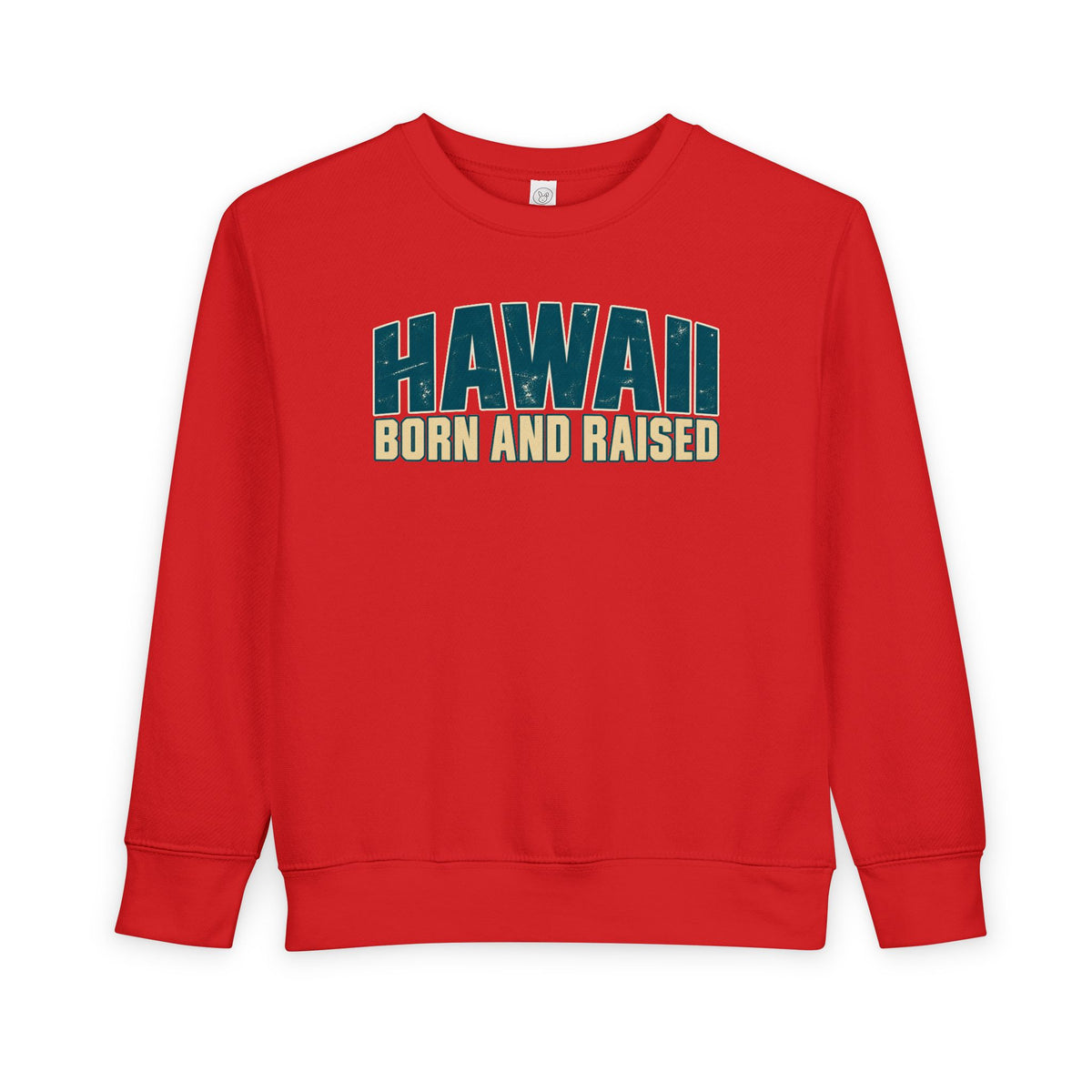 Hawaii Born and Raised Premium Surf Unisex Toddler Sweatshirt