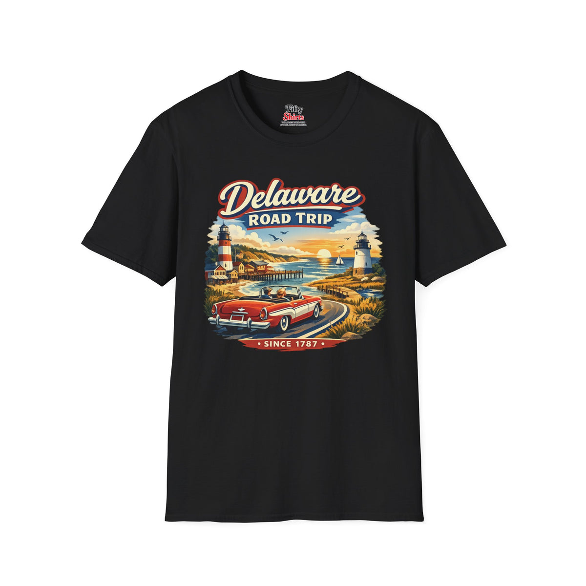 Delaware Roadtrip Unisex Softstyle T Shirt State Pride Graphic Tee Collections FS03