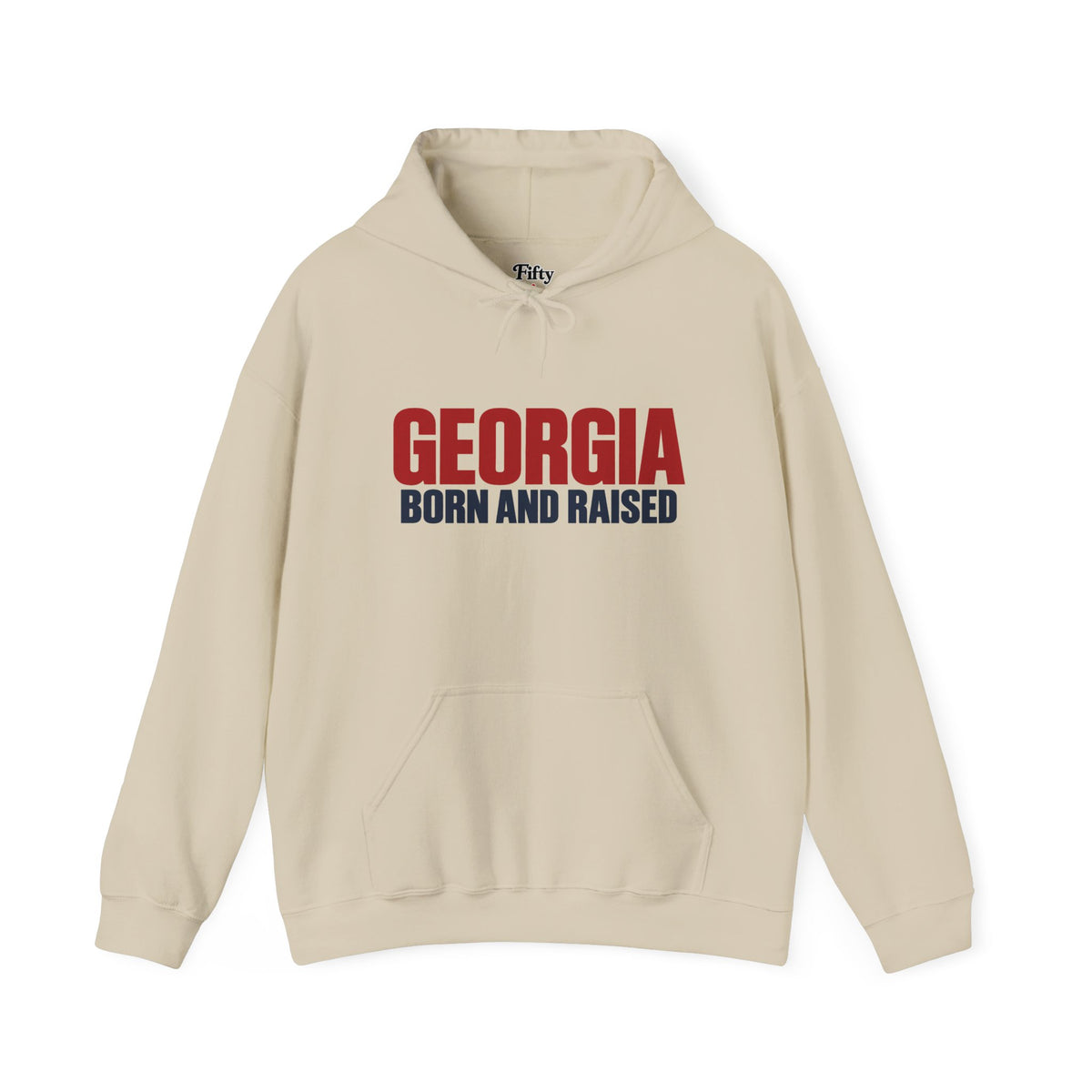 Georgia Born and Raised Minimal Modern Unisex Hoodie Graphic