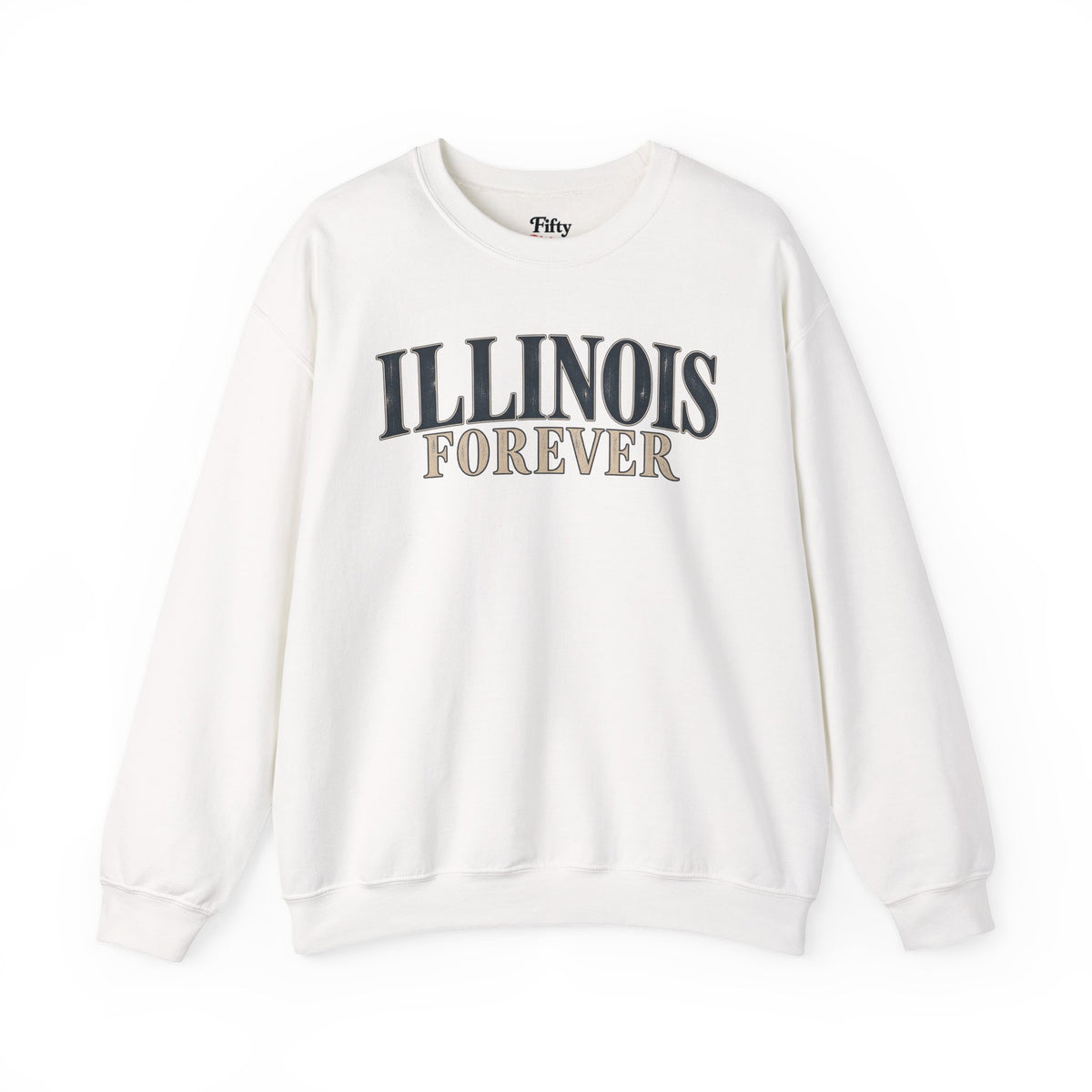 Illinois Forever Unisex Crewneck Sweatshirt State Name Graphic
