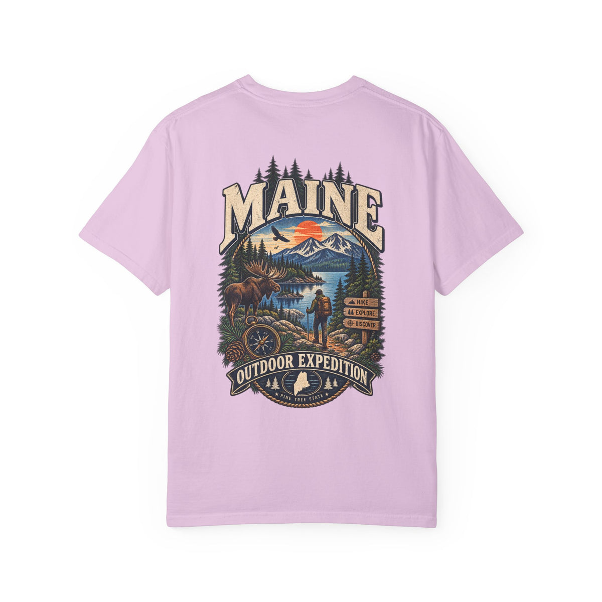 Maine Outdoor Expedition Unisex Comfort Color 1717 Streetwear Graphic Tee