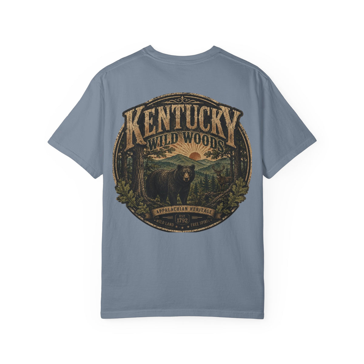 Kentucky Wild Woods Unisex Comfort Color 1717 Streetwear Graphic Tee