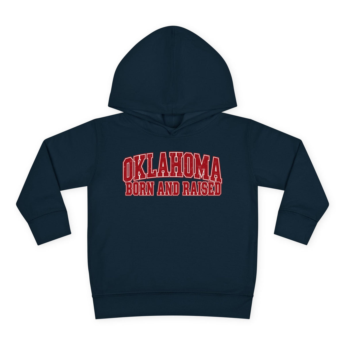 Oklahoma Born and Raised Vintage Collegiate Unisex Toddler Pullover Fleece Hoodie