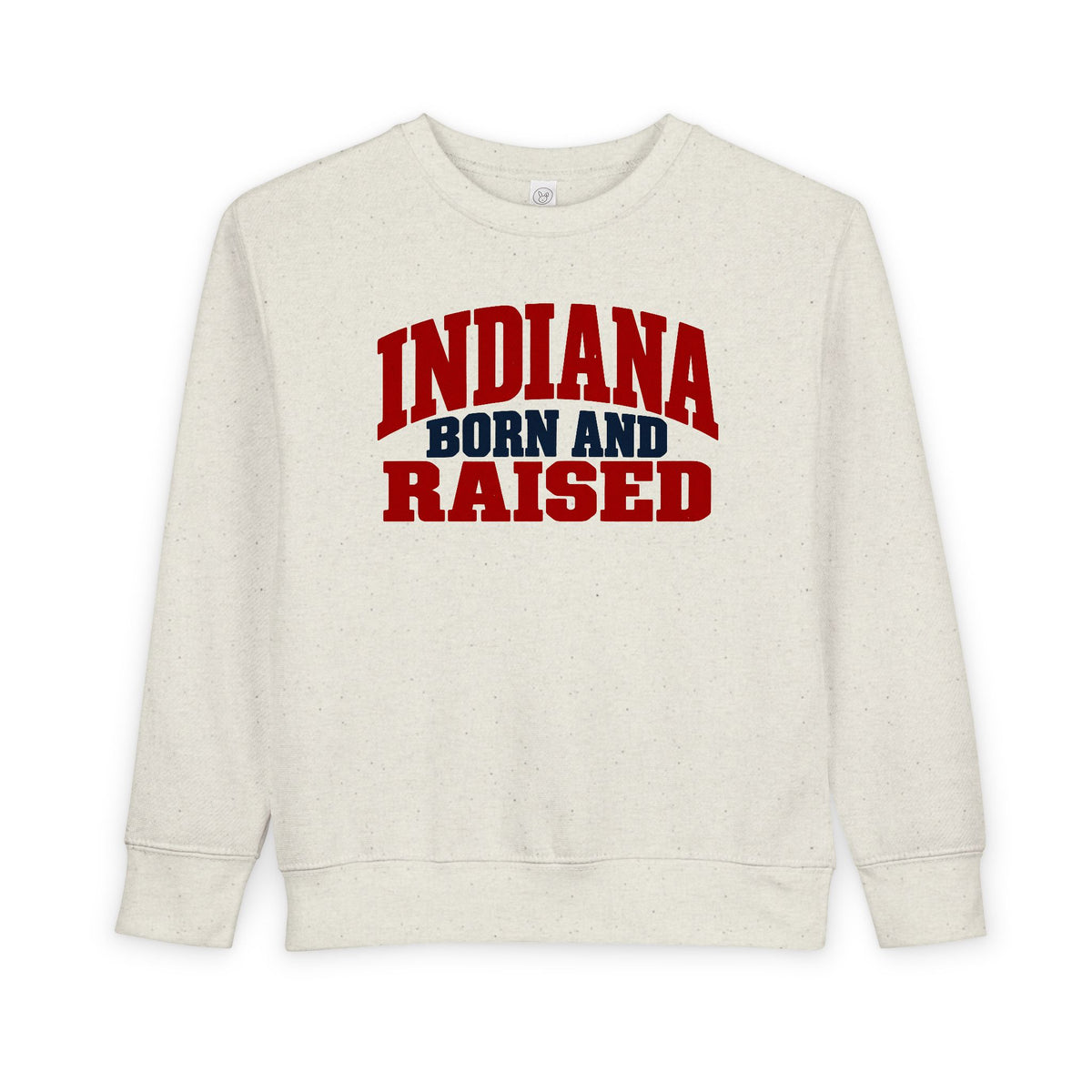 Indiana Born and Raised Rustic Americana Unisex Toddler Sweatshirt