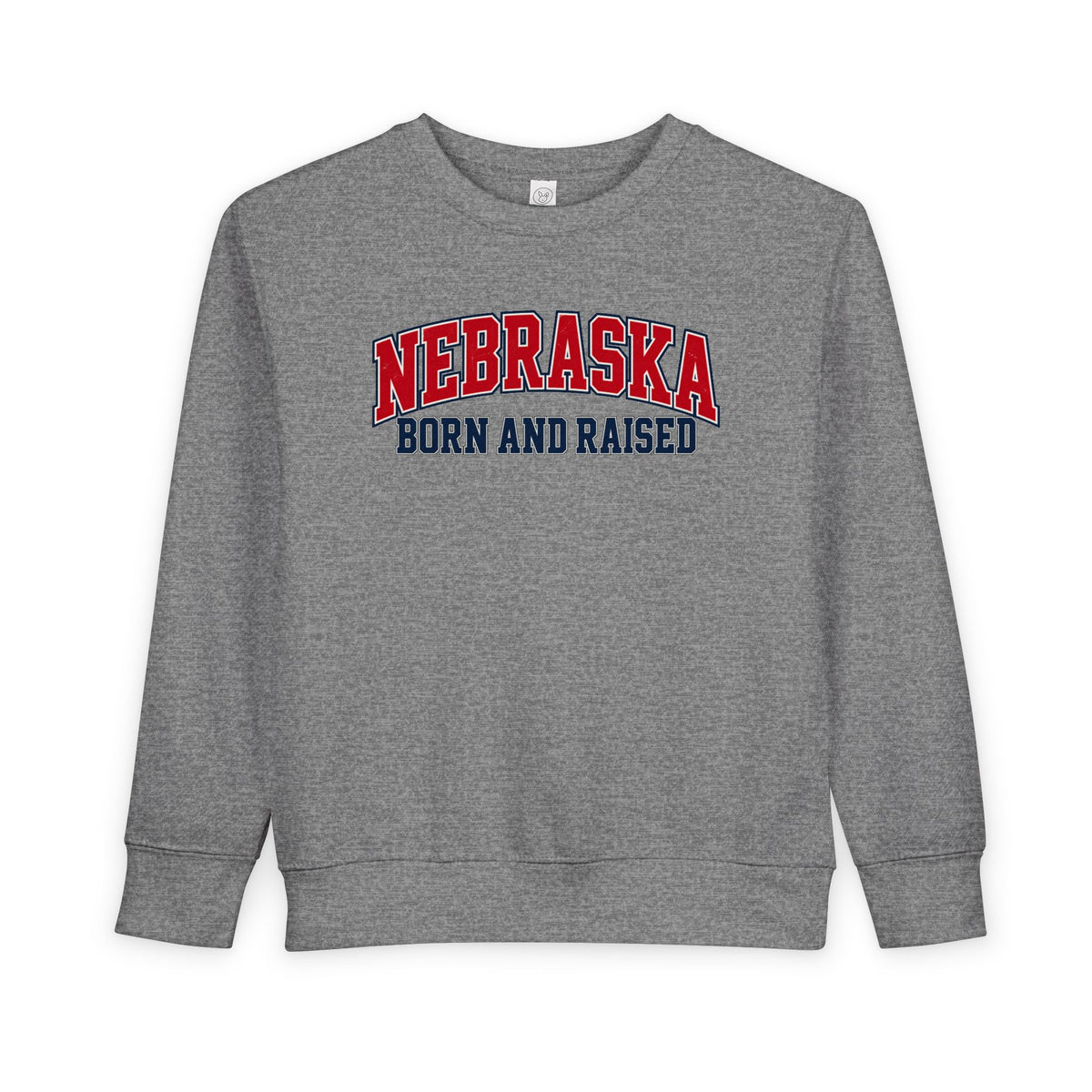 Nebraska Born and Raised Premium Collegiate Unisex Toddler Sweatshirt Graphic