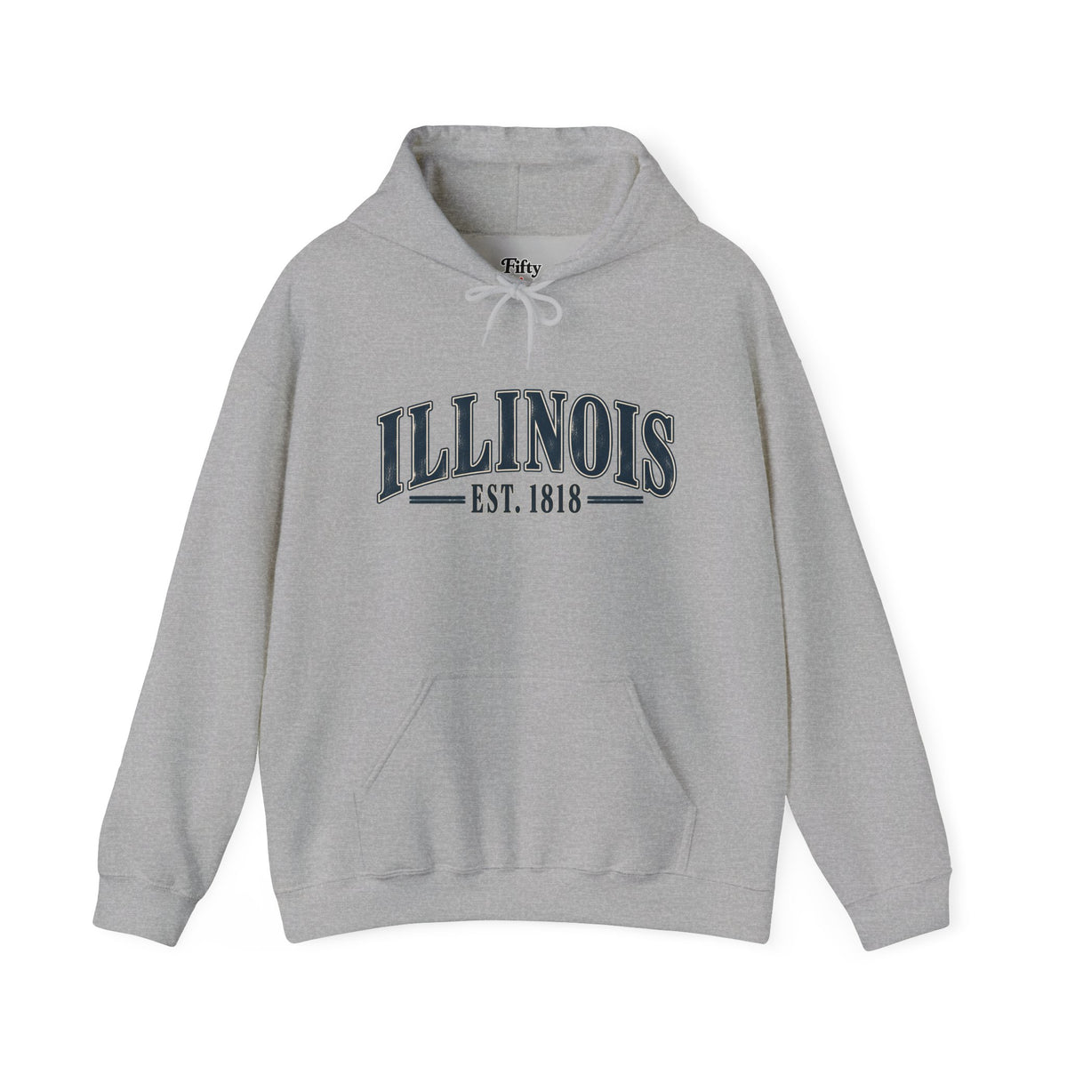 Illinois Est 1818 Unisex Hoodie State Name Graphic
