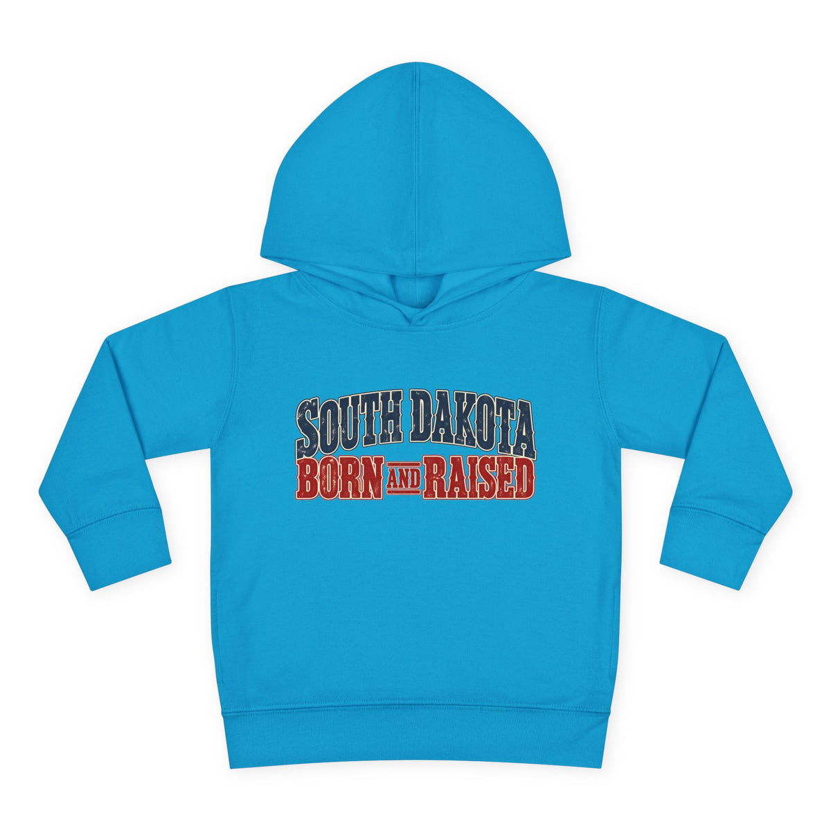 South Dakota Born and Raised Old-School Souvenir Unisex Toddler Pullover Fleece Hoodie