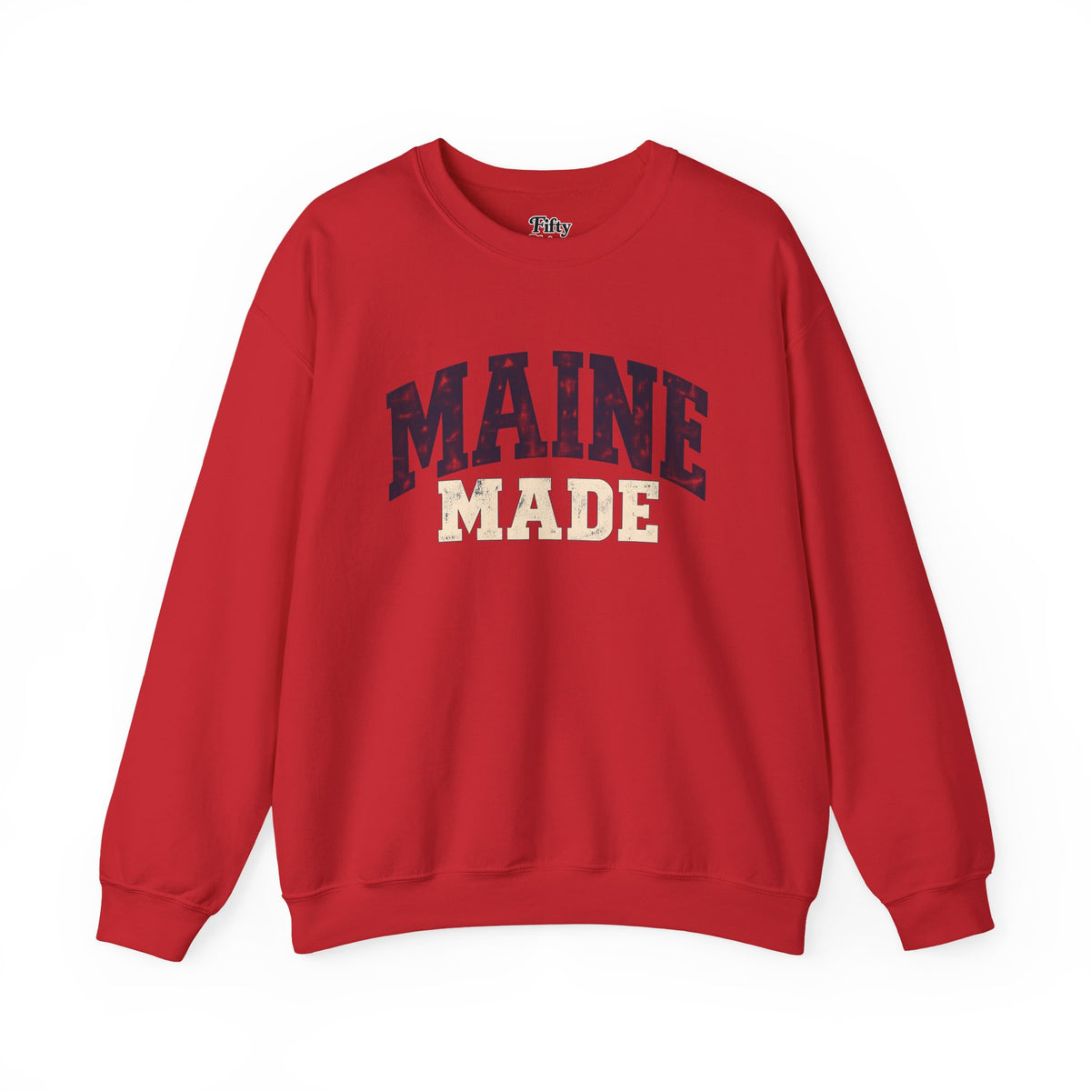 Maine Made Unisex Crewneck Sweatshirt State Name Graphic