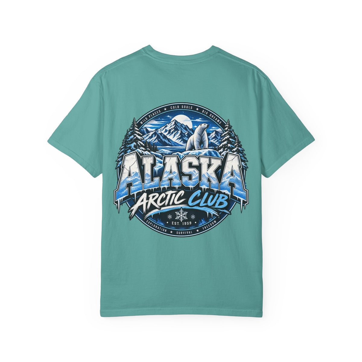 Alaska Arctic Club Unisex Comfort Color 1717 Streetwear Graphic Tee