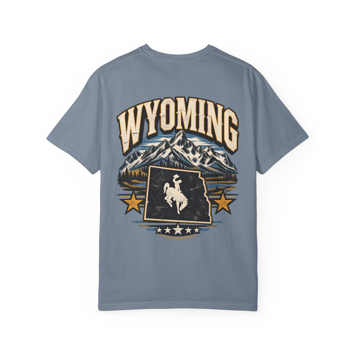 Wyoming State Pride Unisex Comfort Color 1717 Streetwear Graphic Tee