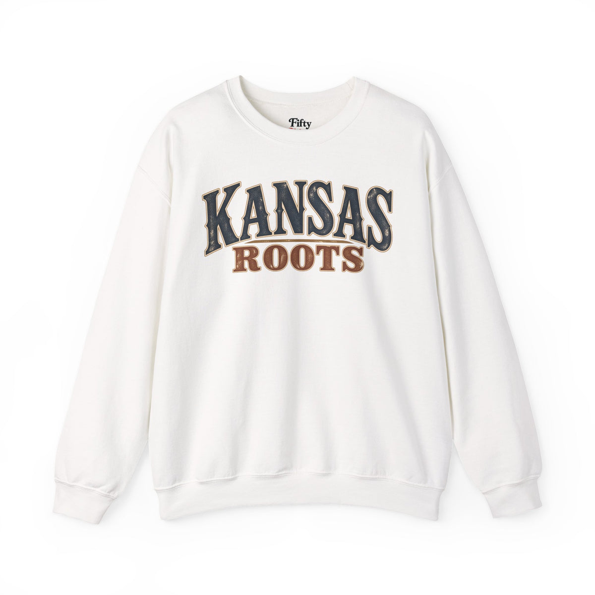 Kansas Roots Unisex Crewneck Sweatshirt State Name Graphic
