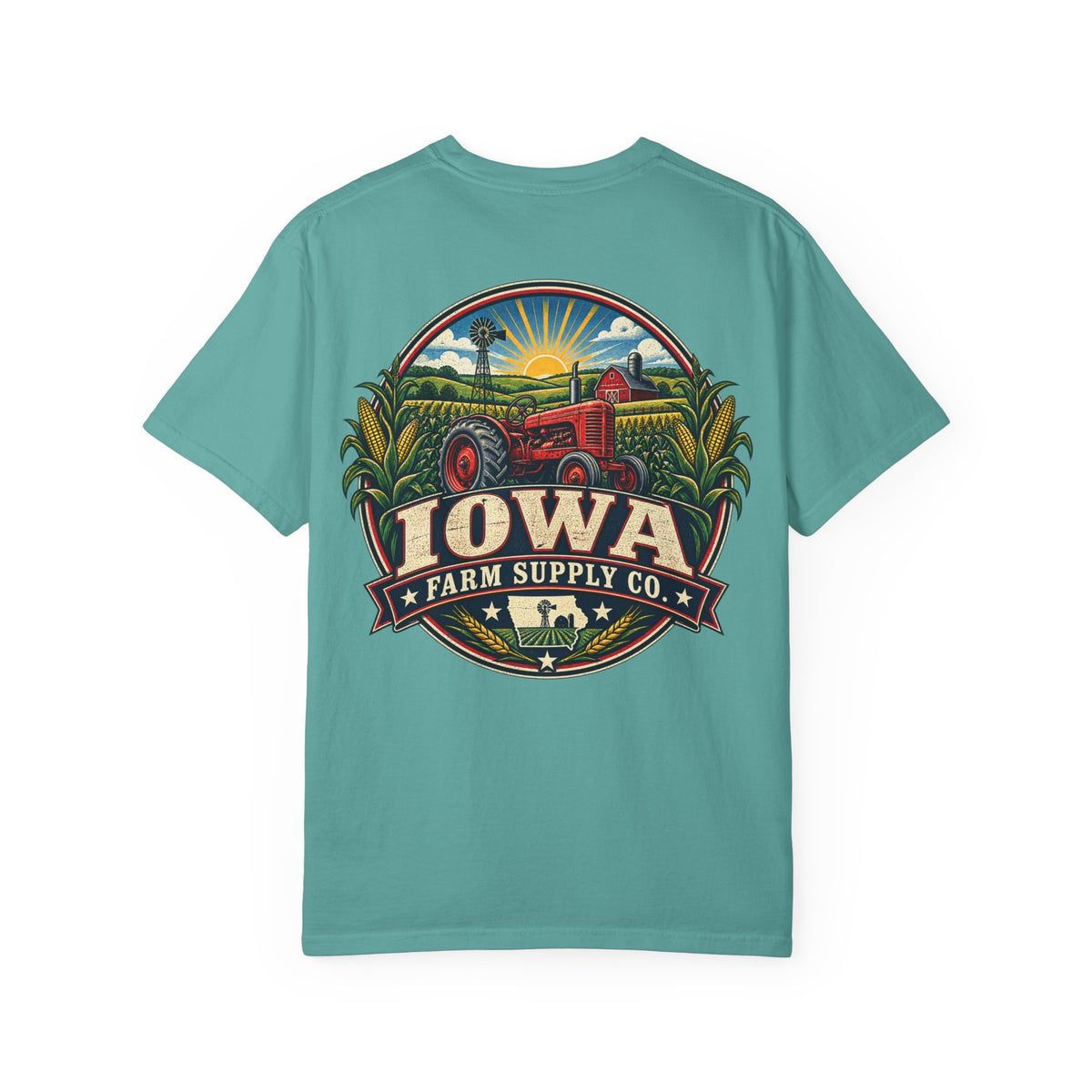Iowa Farm Supply Co Unisex Comfort Color 1717 Streetwear Graphic Tee