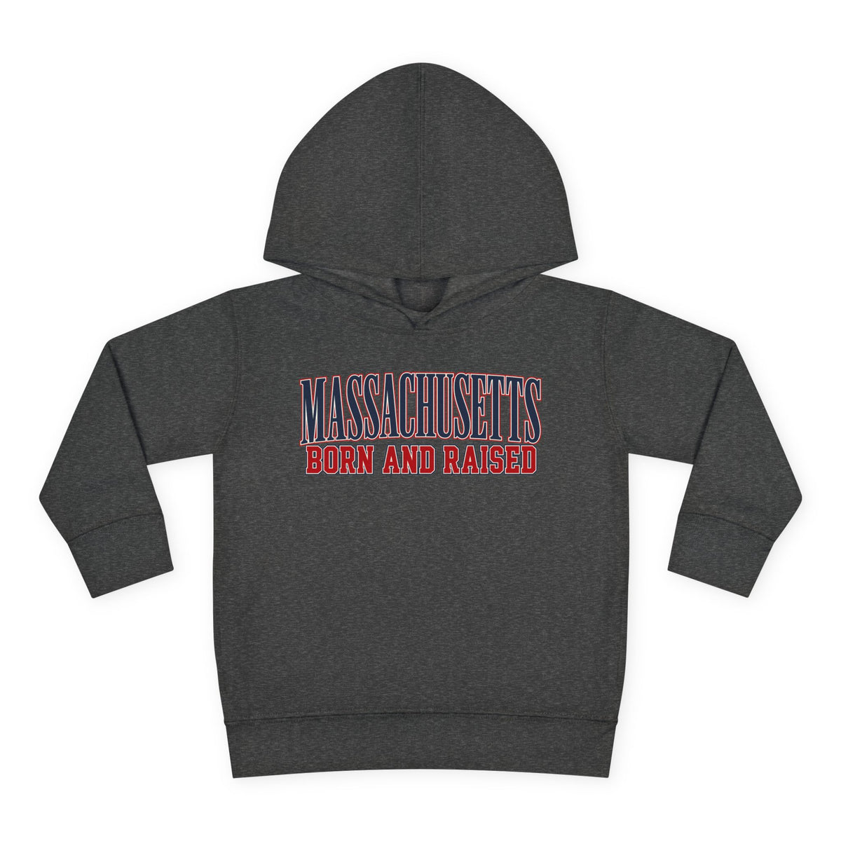 Massachusetts Born and Raised High-End Editorial Unisex Toddler Pullover Fleece Hoodie