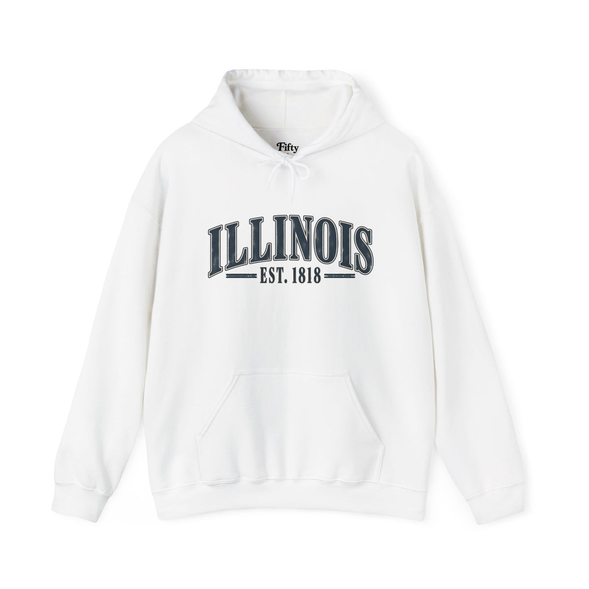 Illinois Est 1818 Unisex Hoodie State Name Graphic