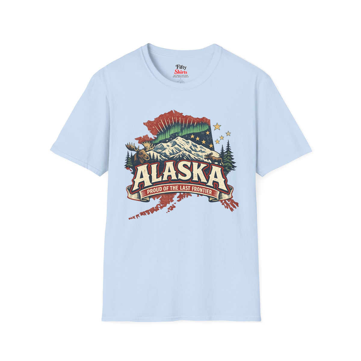 Alaska State Pride Unisex Softstyle T Shirt State Pride Graphic Tee Collections FS03