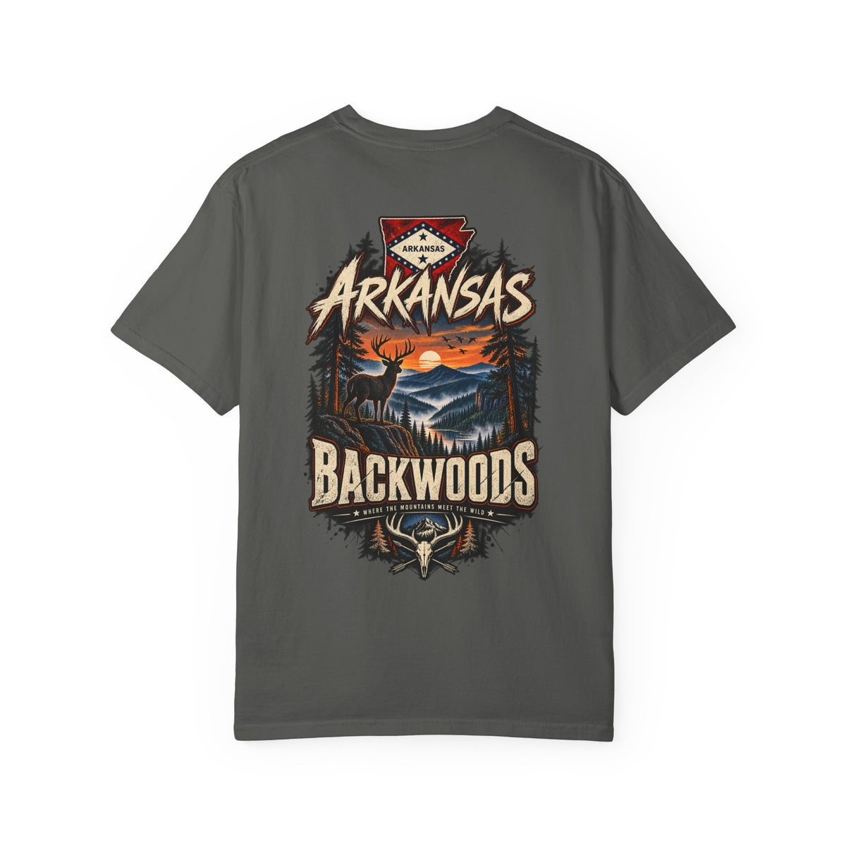 Arkansas Backwoods Unisex Comfort Color 1717 Streetwear Graphic Tee