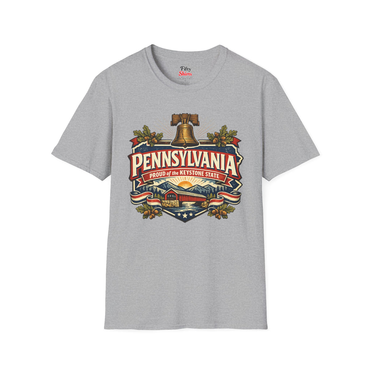 Pennsylvania State Pride Unisex Softstyle T Shirt State Pride Graphic Tee Collections FS03