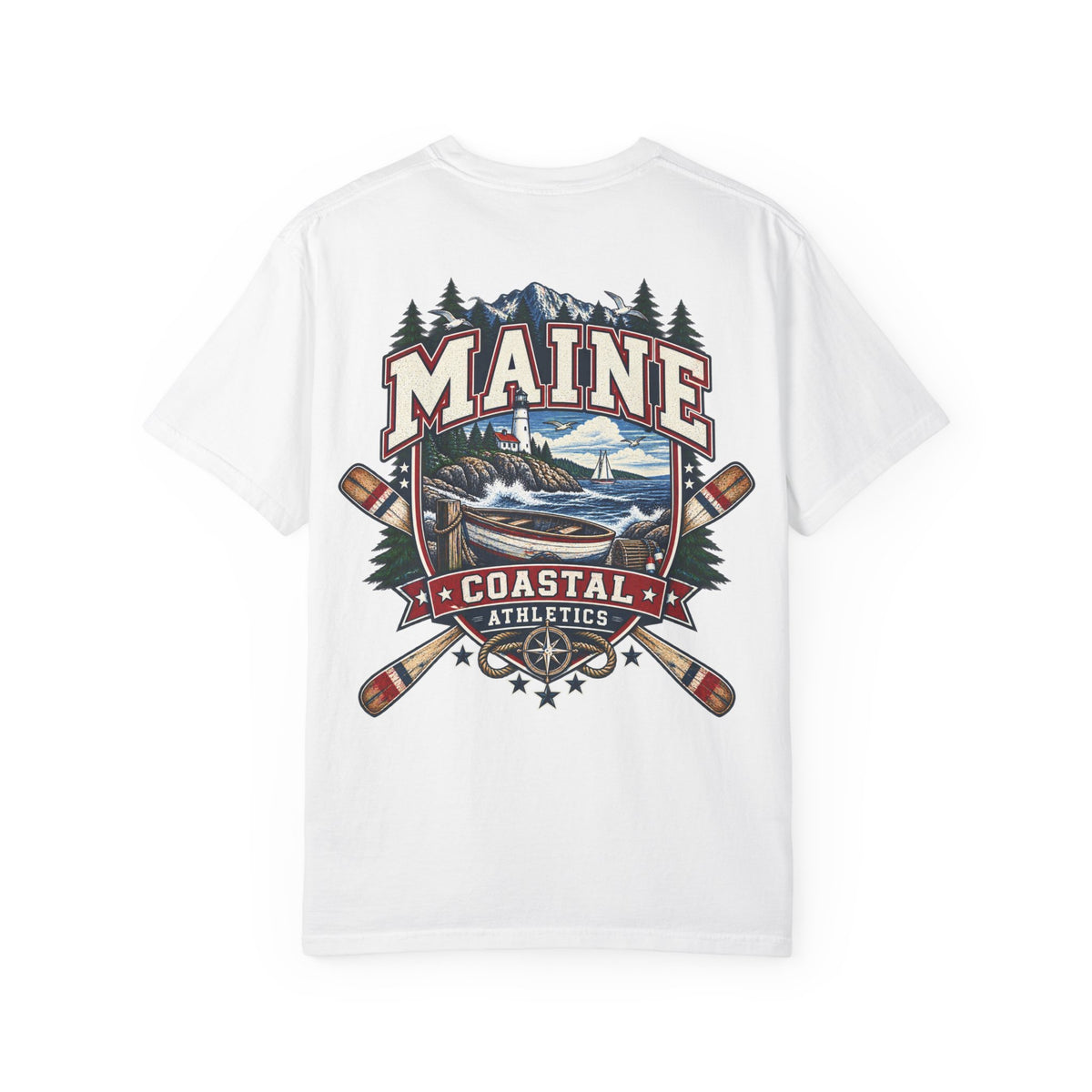 Maine Coastal Athletics Unisex Comfort Color 1717 Streetwear Graphic Tee