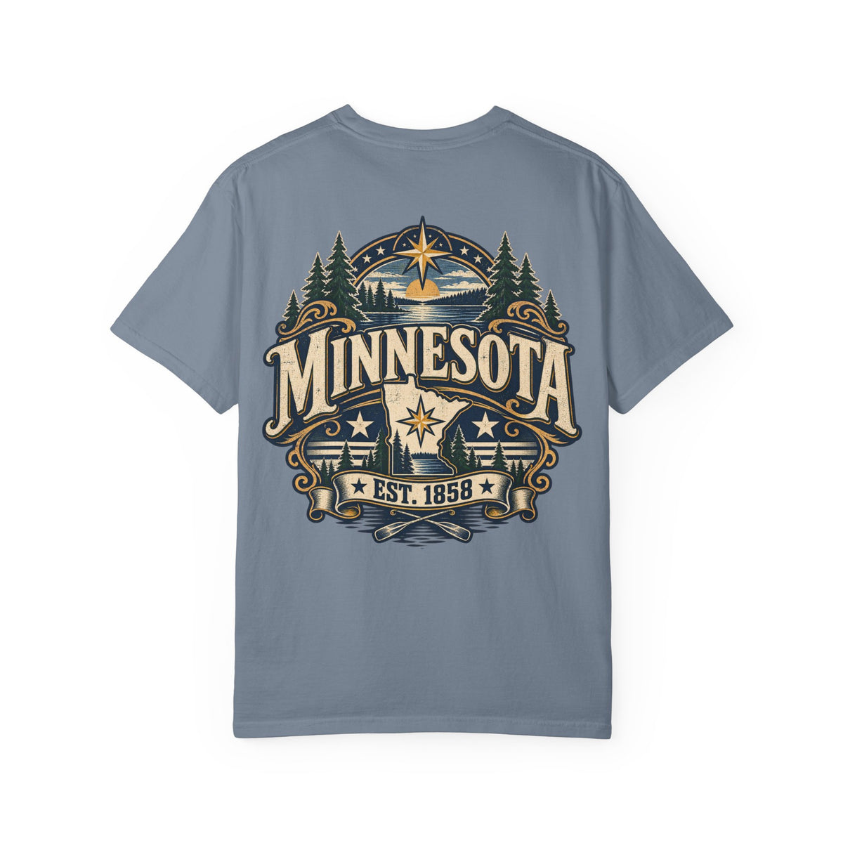 Minnesota Established 1858 Unisex Comfort Color 1717 Streetwear Graphic Tee