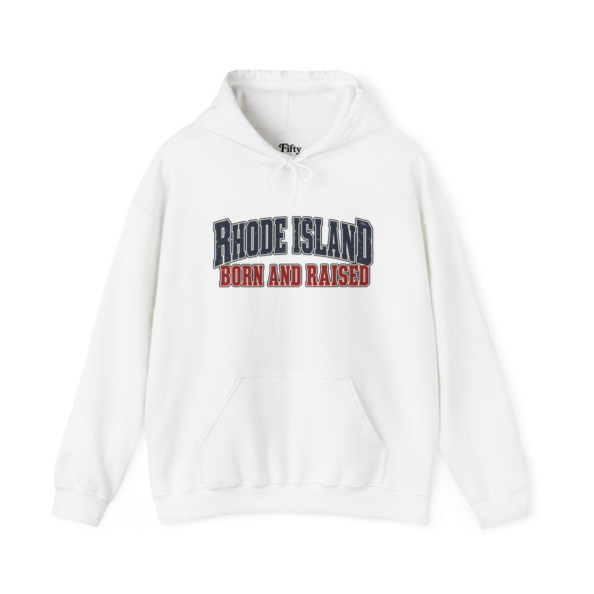 Rhode Island Born and Raised New England Americana Unisex Hoodie Graphic